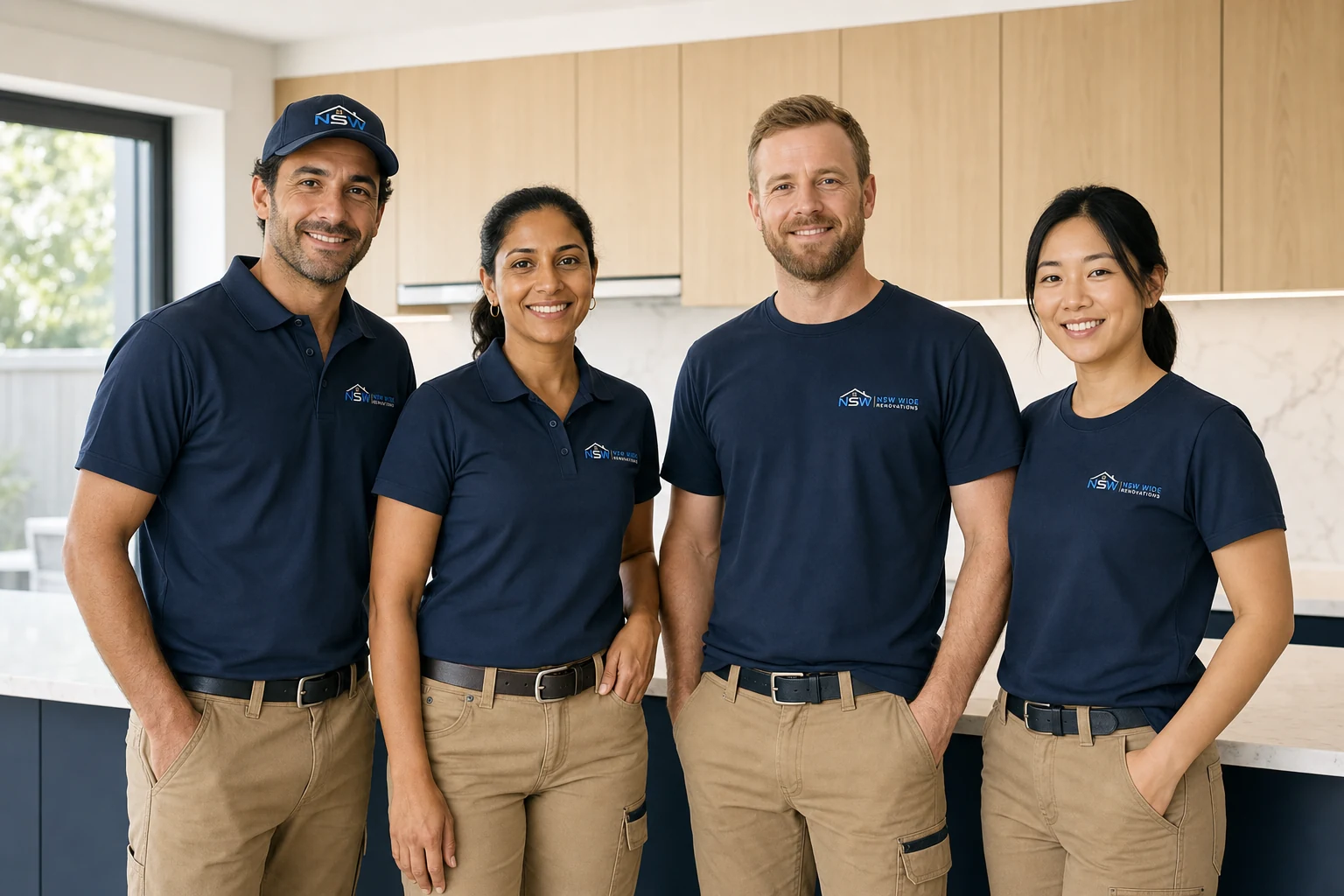 NSW Wide Renovations branded project team visual